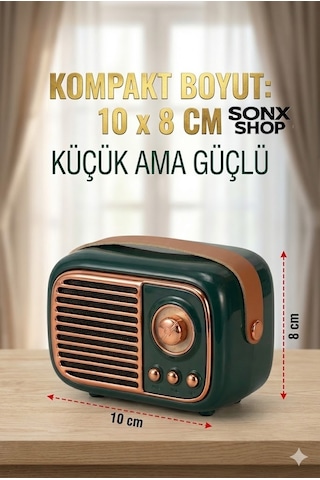 Sonx Nostaljik Retro Bluetooth - Fm Radyo, Usb Ve Bluetooth Kablosuz Hoparlör