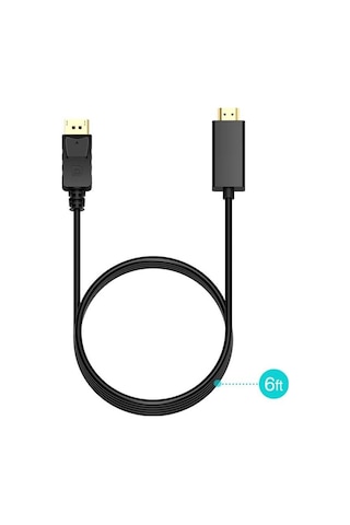 Displayport To Hdmi Çevirici Dönüştürücü Adaptör Kablosu 1.8 Metre Sku: Smg8690010633156