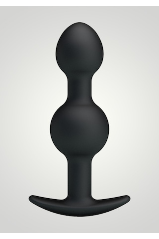 xShopum 10,4 Cm Çift Bilyeli Boğumlu Silikon Anal Plug