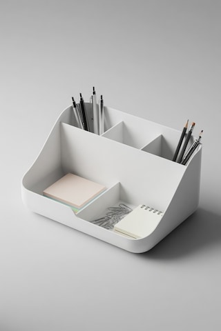 Minimal Masaüstü Organizer Kalemlik Notluk Standı Çok Bölmeli Ofis Düzenleyici 11x8