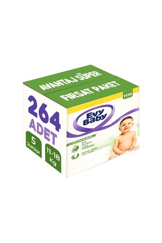 Evy Baby Bebek Bezi Beden:5 11-18kg Junior Avantaj 264 Adet 4'lü