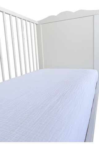 4 Katlı Müslin Bebek Nevresim Takımı Uyku Seti %100pamuk Beyaz