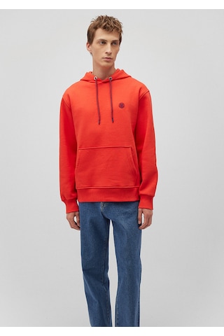 Mavi - Mavi Logo Nakışlı Kapüşonlu Kırmızı Sweatshirt 065809-70481 Kırmızı