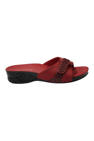 Ceyo Flora Kırmızı Ortapedik Bayan Terlik & Sandalet 001