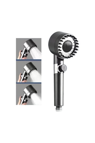 Suntek El Yumuşak Silikon Fırçalı Duş Başlığı, Saç Gri