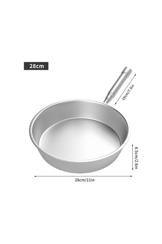 Saf Titanyum 28cm Tava, %99.7 Titanyum Kızartma Tavası, Kaplamasız Yapışmaz, Düz Alt, Mutfak Ev Tencere İçin Çok Renkli