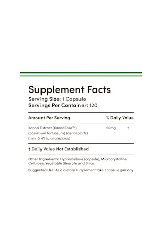 Double Wood Kanna Extract Sceletium Tortuosum - 50mg Per C...