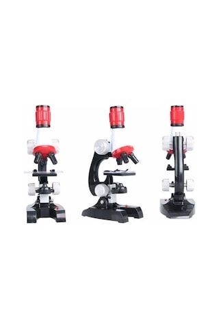 Eğitici Mikroskop Kiti Zoom Led Işıklı 100x 400x 1200x St1200x Altın