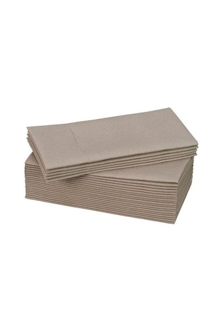 Dikdörtgen Peçete Bej Renk MeridyenDukkan 38 x 38 CM 25 Adet