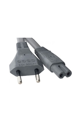 Teyip Fişi 2 Pinli Teyip Radyo Vb İçin Power Kablo 1.30 Cm