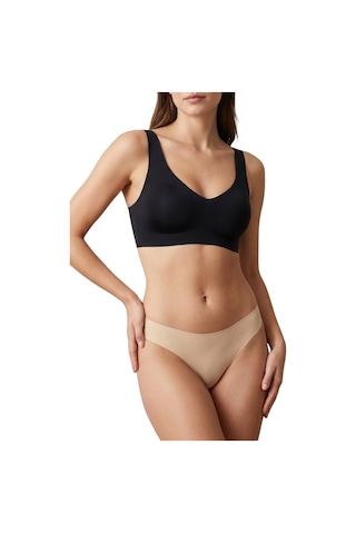 Alya Underwear Lazer Kesim Dikişsiz Tanga Külot, Seamless String 6'lı Paket Siyah - Beyaz -ten