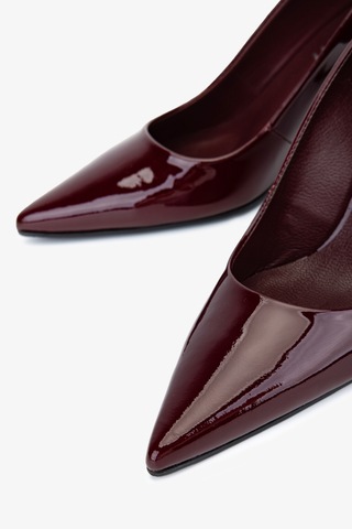 Valmenti Kadın Hakiki Deri Bordo Topuklu Ayakkabı 492 55668 Bn Ayk Sk25-26 Bordo Rugan Bordo