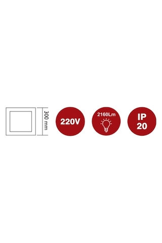 Hıghtek 24w 30x30 Kare Led Panel Armatür Sıva Üstü Beyaz 6500k Çok Renkli