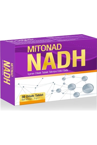 Mito Mitonad Nadh Içeren Dilaltı Tablet Takviye Edici Gıda