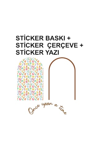 Kk Swords Renkli Dinozor Harfli Duvar Sticker, Erkek Çocuk/bebek Odası Dekoru,yapışkan Yazı Ve Çerçeve, Hediye