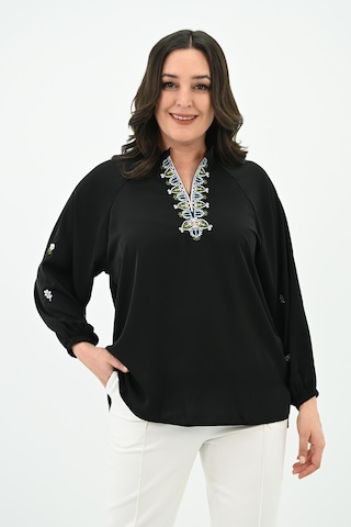 Kadın Nakış Detaylı Uzun Kollu Bluz 1715-24 001