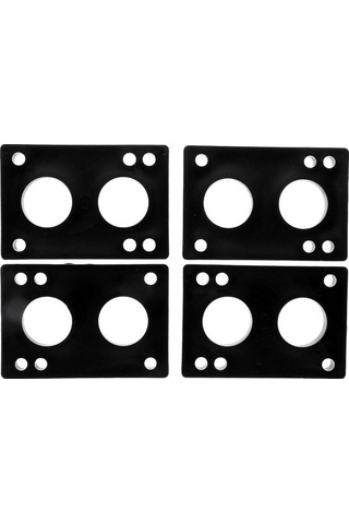 Pazly Suntek 4 Parça Kaykay Longboard Şok Pedleri Ve Yükseltici Set 8mm Siyah