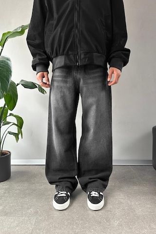 Flaw Basic Baggy Jean Siyah-16067 Siyah