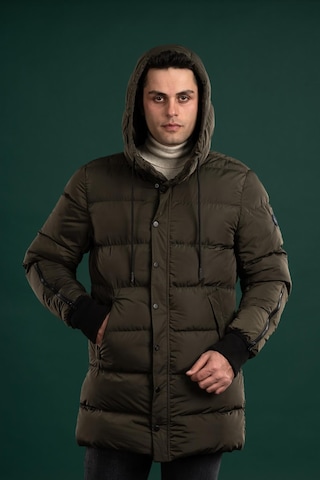 Sir Regular Fit Kapşonlu Astarlı Uzun Kalın Şişme Mont 001