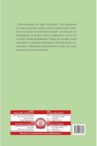 Antioksidanlar ve Tayin Yöntemleri- Ankara Nobel Tıp