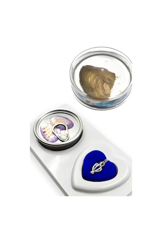 Markafox Sevgililer Günü için İstiridye İçinde Gerçek İnci Kolye Gümüş