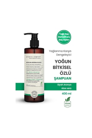 Botanica Comfort Sebum Yağlanma Siyah Aronya Üzümü & Aleo Vera Özlü Şampuan 400 ML