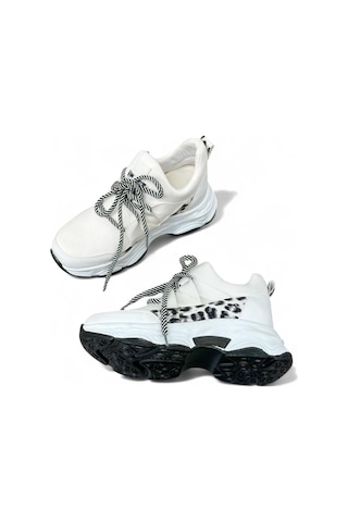 Erva'nın Butiği Beyaz Dalgıç Kumaş Ryan Kadın Sneakers-5637