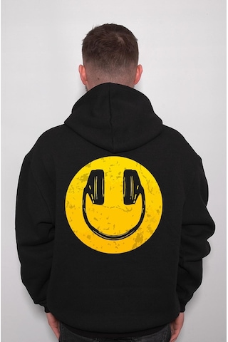 Smile Kulaklık Music Gülen Surat Sweatshirt Unisex Kapüşonlu Hoodie 001