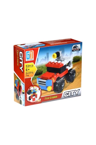Kzl-123-115 Kızılkaya. City Araç Yapı Blokları 53 Parça.