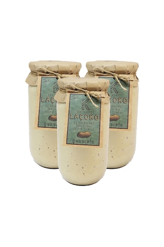 Laçoko Doğal Az Kavrulmuş Çiğ Parçacıklı Extra Crunchy Fıstık Ezmesi 3 x 1 KG