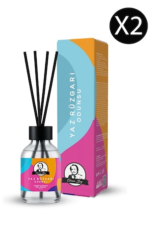 Yaz Rüzgarı Kokulu Çubuklu Oda Kokusu Ekstra Kalıcı Esansiyel Yağ Odunsu Koku 50ml X 2 Yaz Serinliği