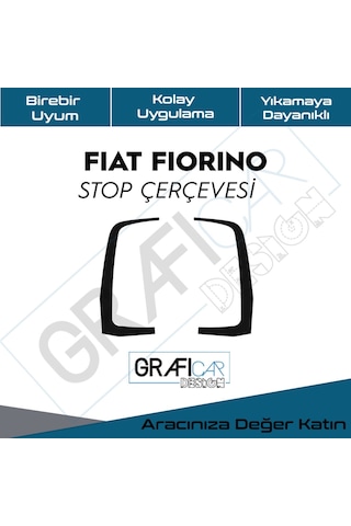 Fiat Fiorino Stop Çerçeve Sticker-Kolay Uygulama-Uzun Ömürlü
