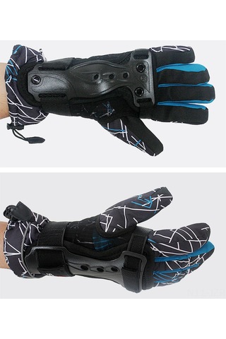 Geeroyoo Esnek Bileklikler - Kaykay, Kayak Ve Spor Aktiviteleri İçin Tam Koruma Sağlayan Şok Emici Eldivenler Siyah