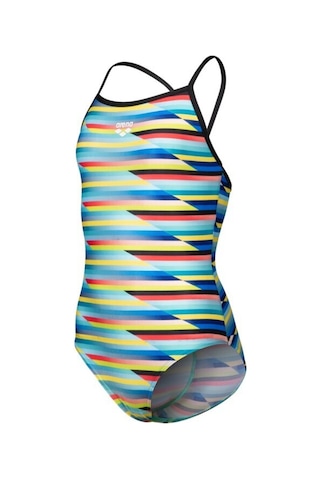 Gırl's Arena Racıng Strıpe Swımsuıt Lıghtdrop Back Kız Çocuk Antreman Mayosu Çok Renkli