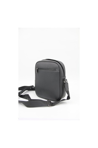 Granit 011 Suni Deri Çapraz Çanta - Siyah - Siyah