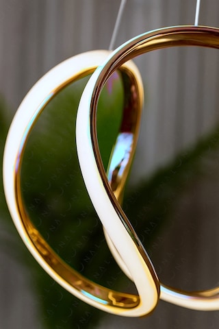 Deluxe Gold Kaplama Metal Salon Mutfak Oturma Yatak Odası Modern Beyaz Işık Led Avize