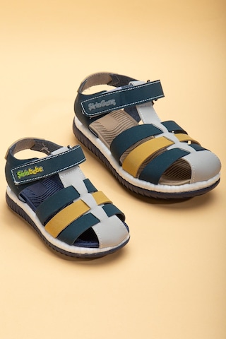 Şirin Bebe Ortopedik Kafes Buz Sarı Erkek Bebek Sandalet-1095 Sarı - Lacivert