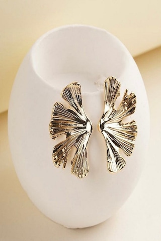 Kadın Küpe Leaf Tasarım Küpe Altın