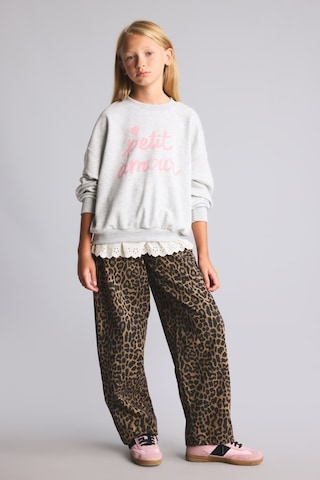 Defacto Bisiklet Yaka Baskılı Fırfır Detaylı Uzun Kollu Sweatshirt Kız Çocuk I5290a826wngr421 Gri-gr421
