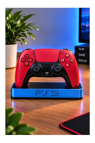 Veriqo 3d Ps5 Dualsense Uyumlu Oyun Kolu Standı Gamepad Tutucu Masaüstü Controller Standı Mavi