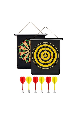 6 Oklu Mıknatıslı Dart Seti Çift Yönlü Manyetik Duvara Zarar Vermeyen Dart Oyunu