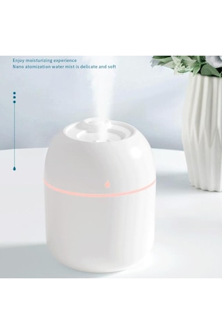 Taşınabilir Su Damlası Nemlendirici Usb Masaüstü Kapalı Hava Atomizasyon Nemlendirici Ev Dilsiz Büyük Sprey Nemlendirici Beyaz