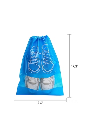 Maiyame 10 Adet Su Geçirmez Seyahat Ayakkabı Çantası, Folyo Haline Getirilebilir, Hafif, Tokağa Dayanıklı, Ev Ve Seyahat İçin Multifonksiyonel Mavi Depolama Organizatörü Diğer