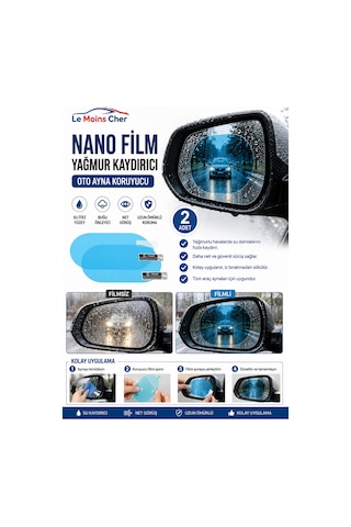 Mazda 3 Power Sense Oto Ayna Yağmur Kaydırıcı Nano Film 2 Adet Buğu Ve Su Önleyici