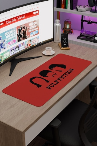 Pulp Fiction Ucuz Roman Tarantino V3 70x30 Xl Gaming Kauçuk Kaymaz Taban Mouse Pad Fare Altlığı
