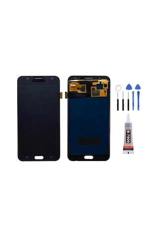 Samsung J7 J700f Siyah Uyumlu Lcd Ekran Dokunmatik Tamir Seti Yapıştırcı Set Yedcom