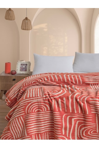 Pamela Çift Kişilik Battaniye 200x220 Cm Kiremit