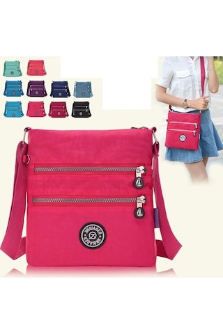 Novahub Yeşil Kadın Çapraz Vücut Messenger Çanta, Ayrılabilir Omuz Çantası, Naylon Materyal, Fermuarlı İç Cep, Pratik Boyutlar Yeşil