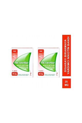 Nicorette 1. Adım 25 mg Nikotin Bandı 2'li Paket Nicorette 1. Adım 25 mg Nikotin Bandı 2'li Paket