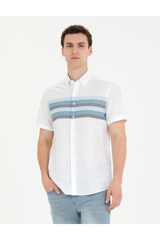 Pierre Cardin Erkek Lacivert Kısa Kollu Gömlek 50269452-vr033 Lacivert